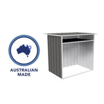 Absco Woodstore 4' x 2.5' x 3.7' Metal Storage Shed - Woodland Gray 