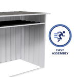 Absco Woodstore 4' x 2.5' x 3.7' Metal Storage Shed - Woodland Gray 