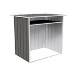 Absco Woodstore 4' x 2.5' x 3.7' Metal Storage Shed - Woodland Gray 