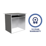 Absco Woodstore 4' x 2.5' x 3.7' Metal Storage Shed - Woodland Gray 