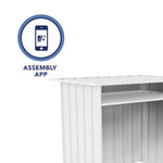 Absco Woodstore 4' x 2.5' x 3.7 Metal Storage Shed - Surfmist 