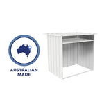 Absco Woodstore 4' x 2.5' x 3.7 Metal Storage Shed - Surfmist 