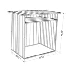Absco Woodstore 4' x 2.5' x 3.7 Metal Storage Shed - Surfmist 