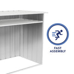 Absco Woodstore 4' x 2.5' x 3.7 Metal Storage Shed - Surfmist 