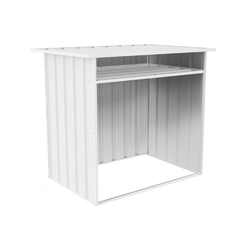 Absco Woodstore 4' x 2.5' x 3.7 Metal Storage Shed - Surfmist