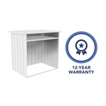 Absco Woodstore 4' x 2.5' x 3.7 Metal Storage Shed - Surfmist 