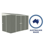 Absco Durango 10' x 5' Metal Bike Shed - Woodland Gray 