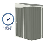 Absco Durango 10' x 5' Metal Bike Shed - Woodland Gray 