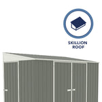 Absco Durango 10' x 5' Metal Bike Shed - Woodland Gray 