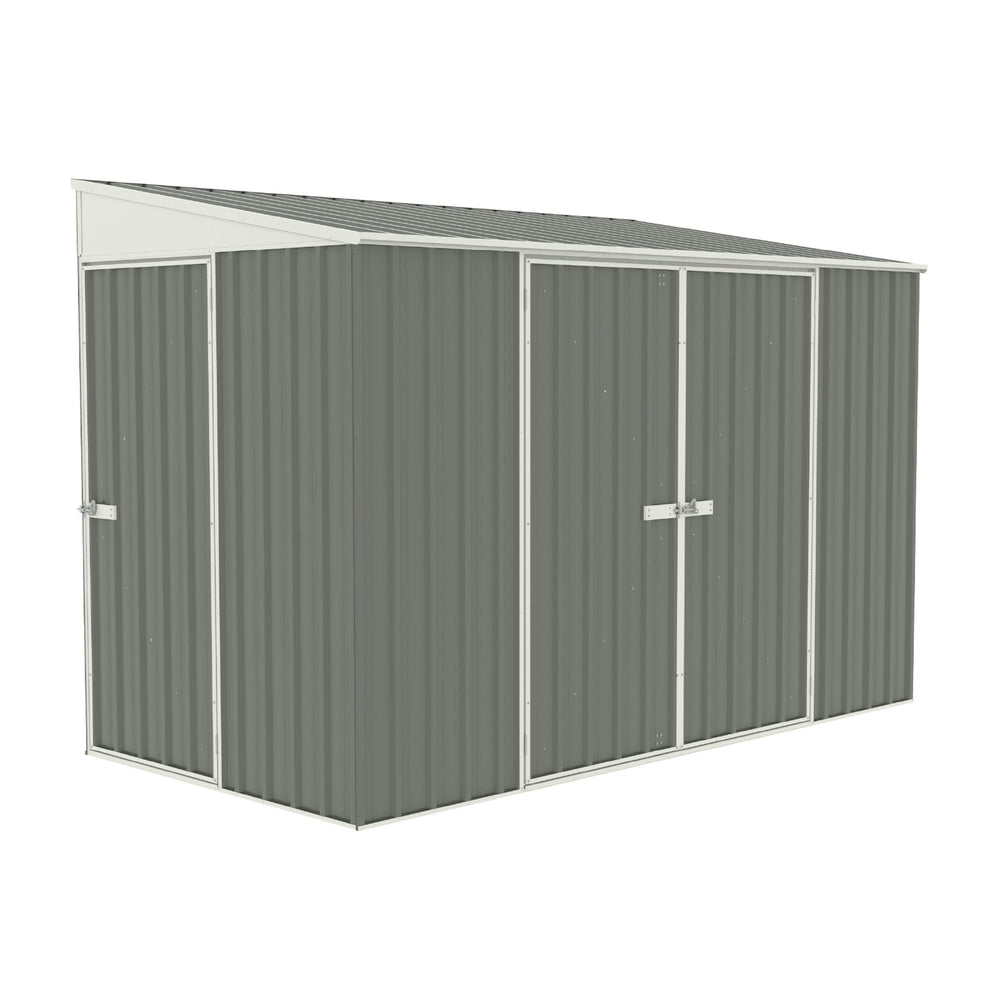 Absco Durango 10' x 5' Metal Bike Shed - Woodland Gray