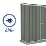 Absco Space Saver 7' x 3'  Metal Storage Shed - Woodland Gray 