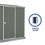 Absco Space Saver 7' x 3'  Metal Storage Shed - Woodland Gray 