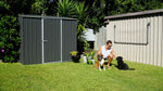 Absco Space Saver 7' x 3'  Metal Storage Shed - Woodland Gray 