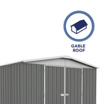 Absco Regent 10' x 12' Metal Garden Storage Shed - Woodland Gray 