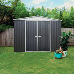 Absco Regent 10' x 12' Metal Garden Storage Shed - Woodland Gray 