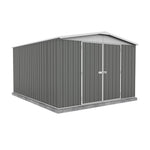 Absco Regent 10' x 12' Metal Garden Storage Shed - Woodland Gray 