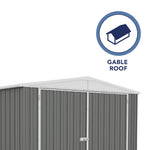 Absco Utility 10' x 19.5' Metal Storage Shed  - Woodland Gray 