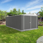 Absco Utility 10' x 19.5' Metal Storage Shed  - Woodland Gray 
