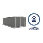 Absco Utility 10' x 19.5' Metal Storage Shed  - Woodland Gray 