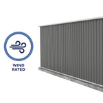 Absco Utility 10' x 19.5' Metal Storage Shed  - Woodland Gray 