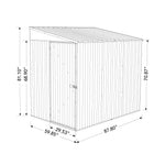 Absco Durango 5' x 7' Metal Bike Shed - Woodland Gray 