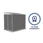 Absco Durango 5' x 7' Metal Bike Shed - Woodland Gray 