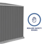 Absco Durango 5' x 7' Metal Bike Shed - Woodland Gray 