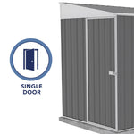 Absco Durango 5' x 7' Metal Bike Shed - Woodland Gray 