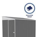 Absco Durango 5' x 7' Metal Bike Shed - Woodland Gray 