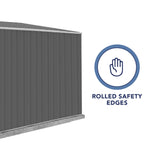 Absco Durango  5' x 10' Metal Bike Shed - Woodland Gray 