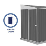 Absco Durango  5' x 10' Metal Bike Shed - Woodland Gray 