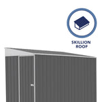 Absco Durango  5' x 10' Metal Bike Shed - Woodland Gray 