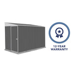 Absco Durango  5' x 10' Metal Bike Shed - Woodland Gray 