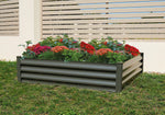 Absco The Organic Garden Co Hakea 4' x 4' x 1' Metal Square Garden Bed - Woodland Gray 