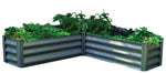 Absco The Organic Garden Co Hakea 4' x 4' x 1' Metal L Garden Bed - Woodland Gray 