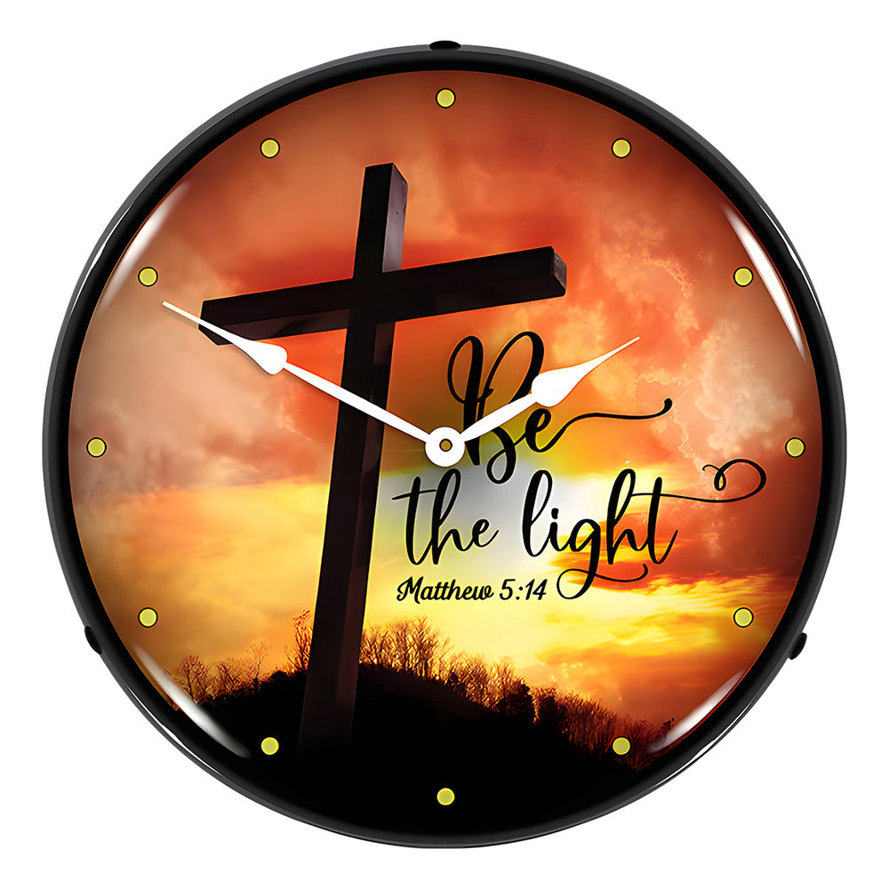 Collectable Sign and Clock Be The Light Backlit Wall Clock-AG23041431-Garage Giant