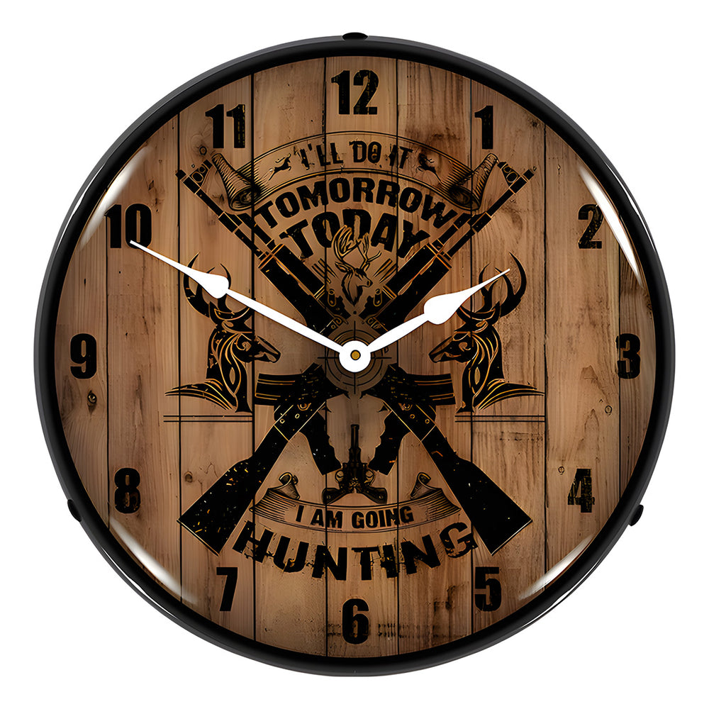 Collectable Sign and Clock Hunting Time Backlit Wall Clock-AG23041434-Garage Giant