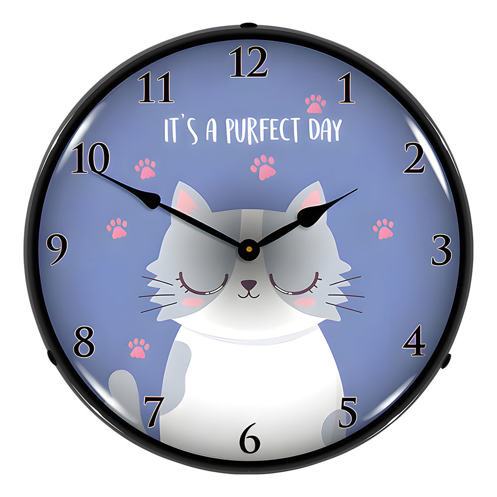 Collectable Sign and Clock It's a Purfect Day Backlit Wall Clock-AG23041437-Garage Giant