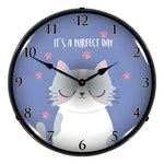 Collectable Sign and Clock It's a Purfect Day Backlit Wall Clock-AG23041437-Garage Giant 