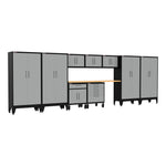 Armadillo Tough Grey 10-Piece Garage Cabinet Set with Levelers and Casters-AR10PC53G-Garage Giant 