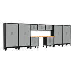 Armadillo Tough Grey 10-Piece Garage Cabinet System with Levelers and Casters-AR10PC54G-Garage Giant 
