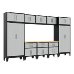 Armadillo Tough Grey 11-Piece Garage Cabinet Set with Levelers 