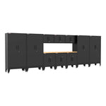 Armadillo Tough Black 11-Piece Garage Cabinet Set with Levelers-AR11PC55B-Garage Giant 