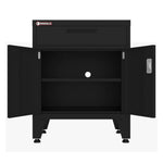 Armadillo Tough Black 11-Piece Garage Cabinet Configuration with Levelers-AR11PC58B-Garage Giant 