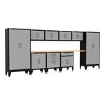 Armadillo Tough Grey 11-Piece Garage Cabinet Configuration with Levelers-AR11PC58G-Garage Giant 