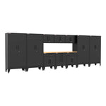 Armadillo Tough Black 11-Piece Garage Cabinet Setup with Levelers-AR11PC59B-Garage Giant 