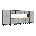 Armadillo Tough Grey 12-Piece Garage Cabinet Set with Levelers 