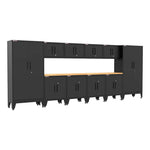 Armadillo Tough Black 12-Piece Garage Cabinet Set with Levelers-AR12PC56B-Garage Giant 