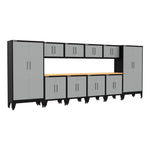 Armadillo Tough Grey 12-Piece Garage Cabinet Set with Levelers-AR12PC56G-Garage Giant 