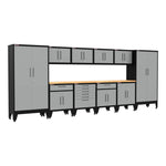 Armadillo Tough Grey 12-Piece Garage Cabinet System with Levelers-AR12PC60G-Garage Giant 